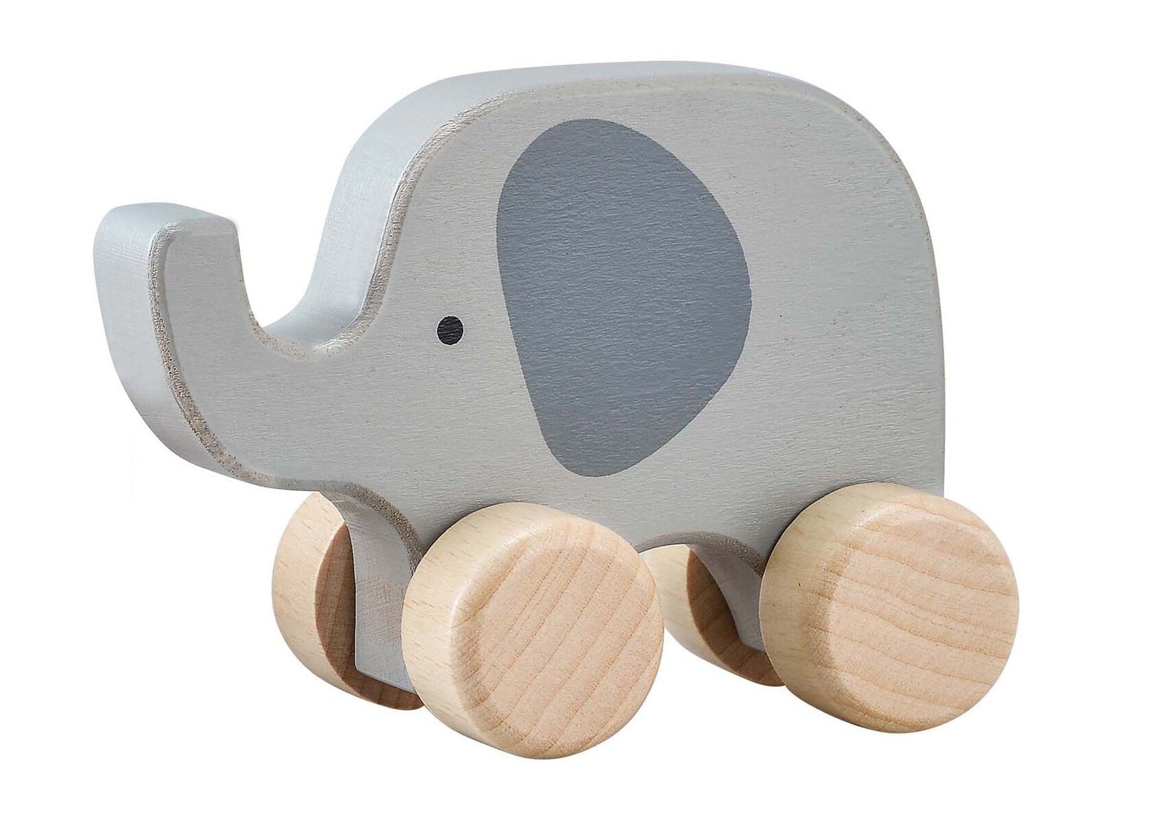 Wooden elephant toy car by Kaper Kidz, featuring a calm and breezy design perfect for young children.